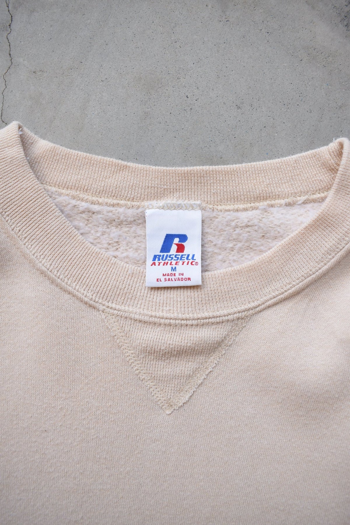 Russell Athletic Tan Crewneck — 1990s (M) - Retrospective Store