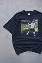 Russell Athletic x Borussia Dortmund FC Black Graphic Tee — 2000s (L) - Retrospective Store
