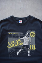 Russell Athletic x Borussia Dortmund FC Black Graphic Tee — 2000s (L) - Retrospective Store