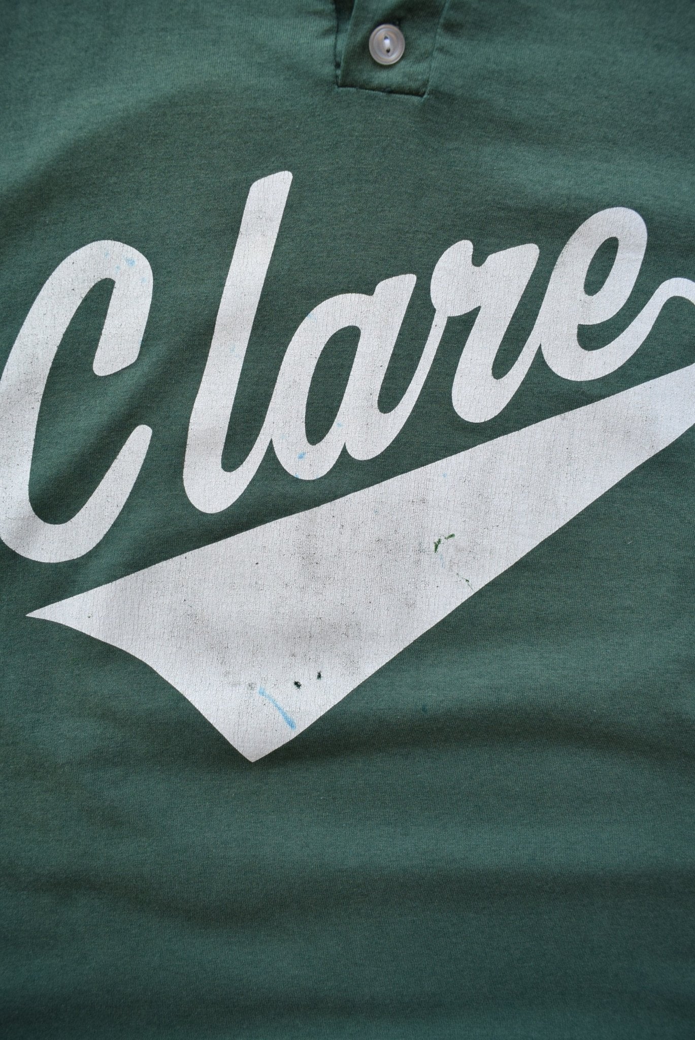 Russell Athletic x Clare High School Green Graphic Tee — 1990s (XL) - Retrospective Store