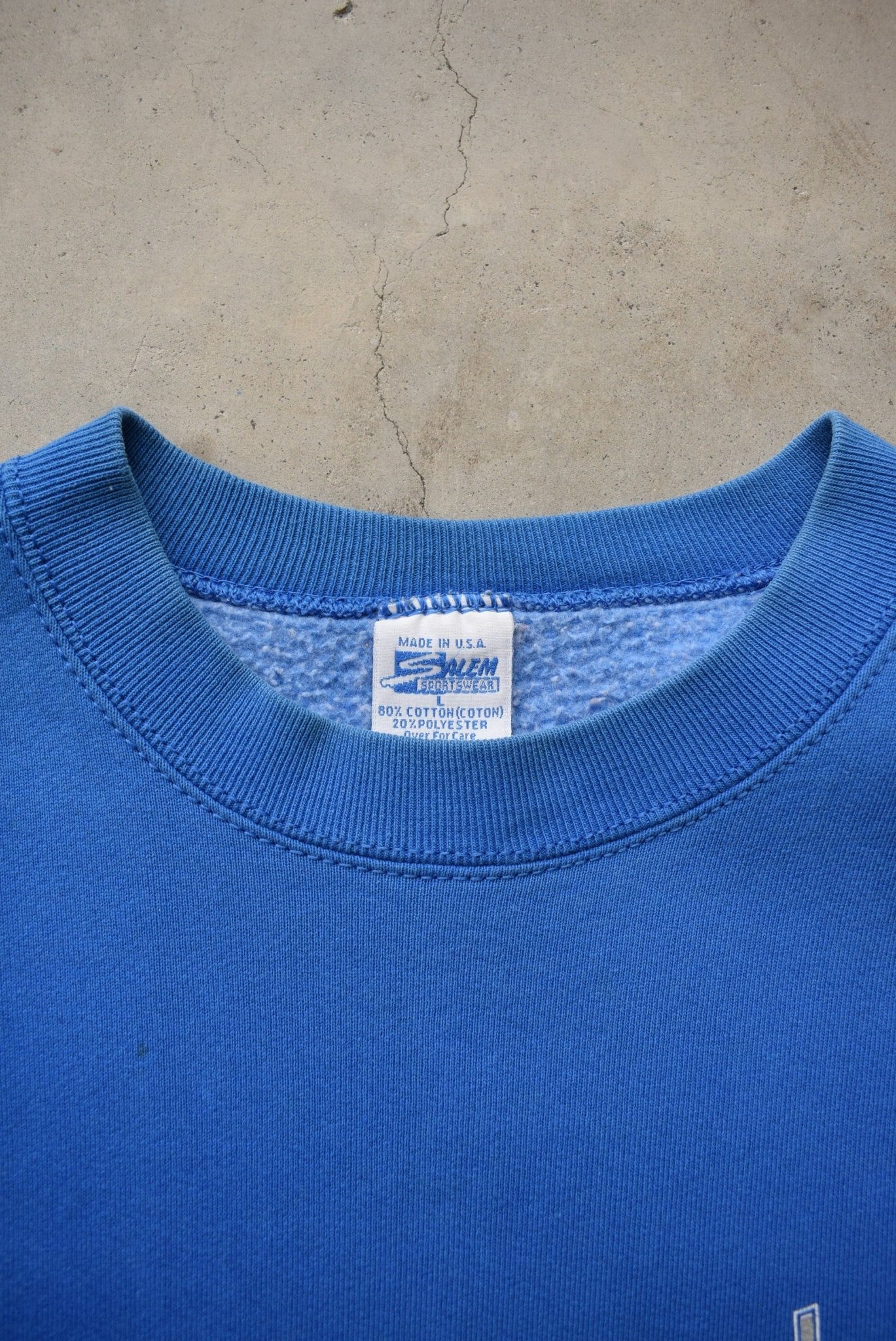 Salem x Duke University Blue Graphic Crewneck — 1990s (M) - Retrospective Store