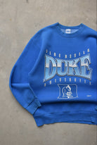 Salem x Duke University Blue Graphic Crewneck — 1990s (M) - Retrospective Store