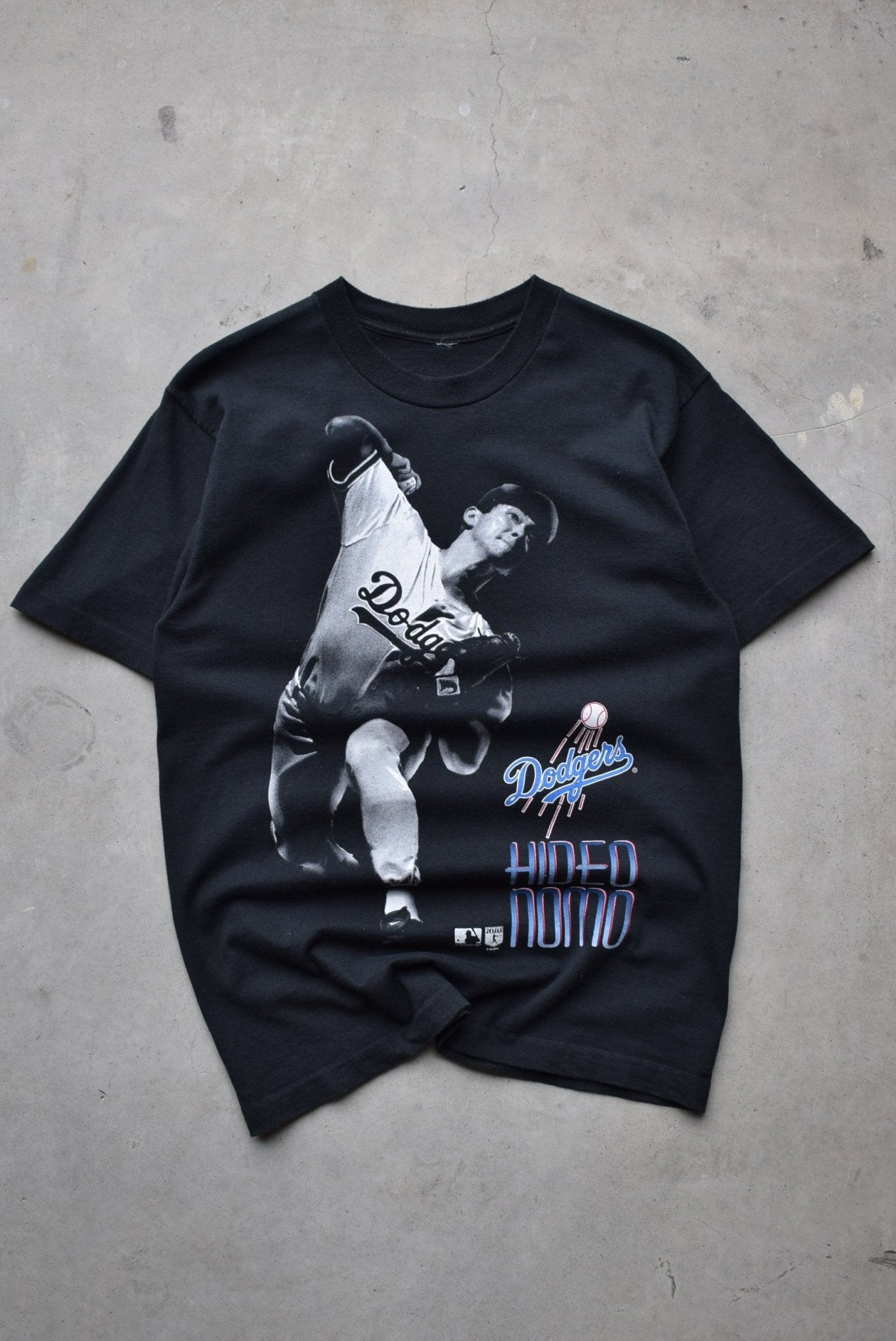 Salem x MLB Los Angeles Dodgers Black Graphic Tee — 1995 (M) - Retrospective Store
