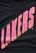 Salem x NBA Los Angeles Lakers Black Graphic Tee — 1990s (L/XL) - Retrospective Store