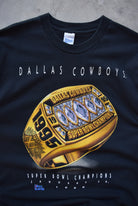 Salem x NFL Dallas Cowboys Champions Black Graphic Tee — 1995 (L) - Retrospective Store