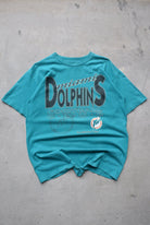 Salem x NFL Miami Dolphins Blue Graphic Tee — 1993 (L) - Retrospective Store