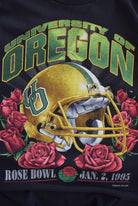 Salem x University of Oregon Football Black Graphic Tee — 1995 (L) - Retrospective Store