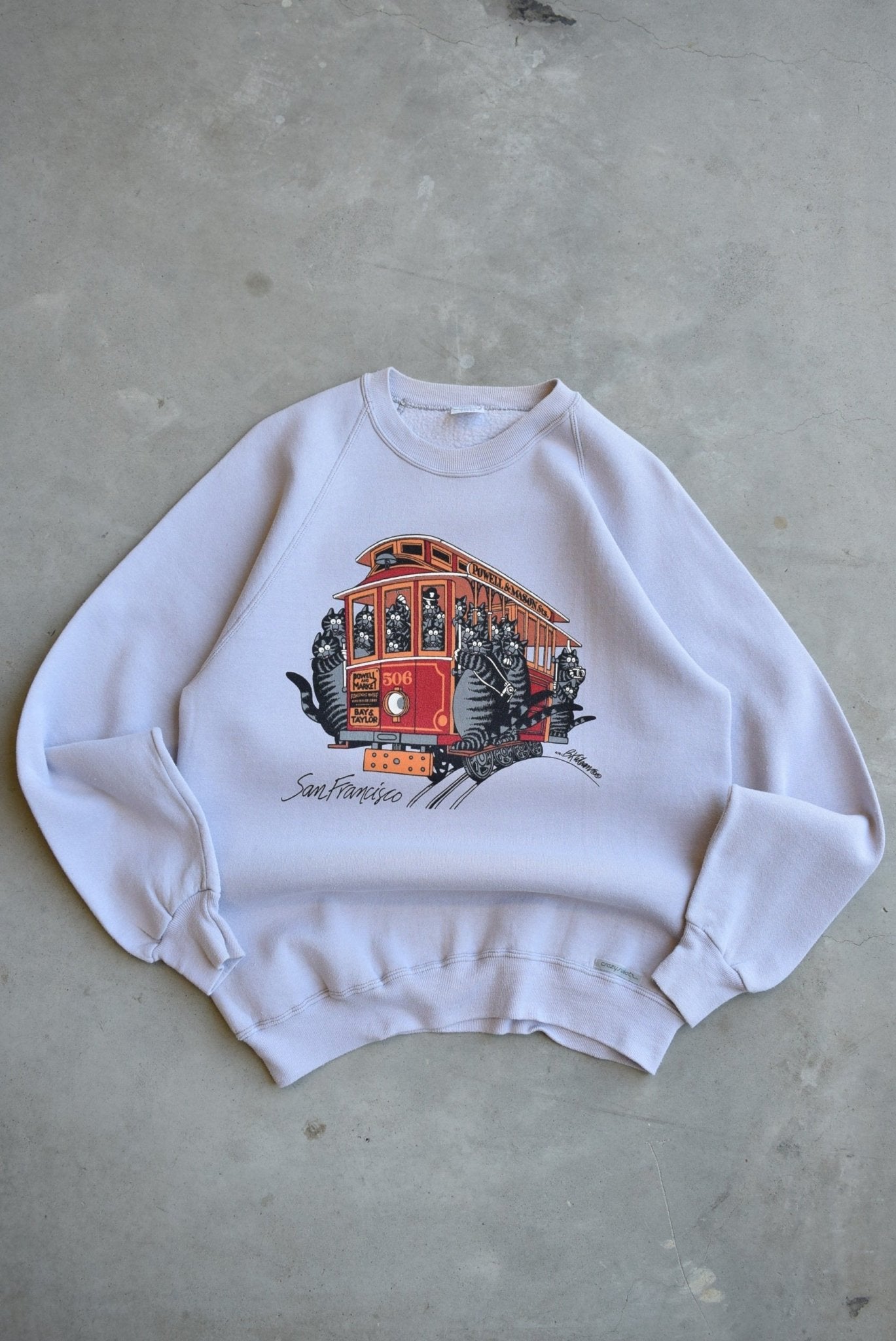 San Francisco Grey Graphic Crewneck —1990s (M) - Retrospective Store