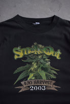 Smoke Out 4:20 Tour Black Graphic Tee — 2003 (XL) - Retrospective Store
