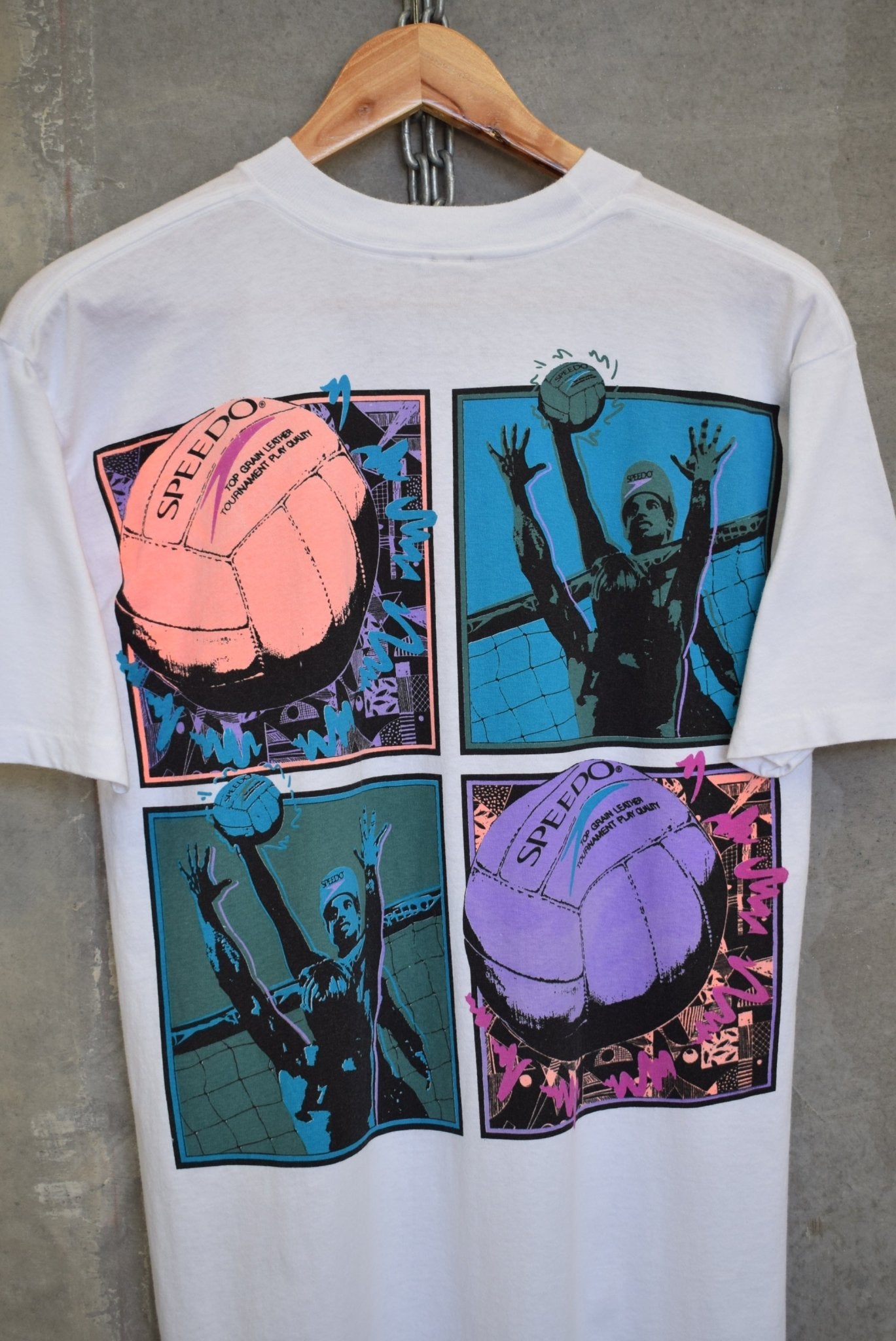 Speedo Volleyball Graphic Tee — 1990s (S/M) - Retrospective Store