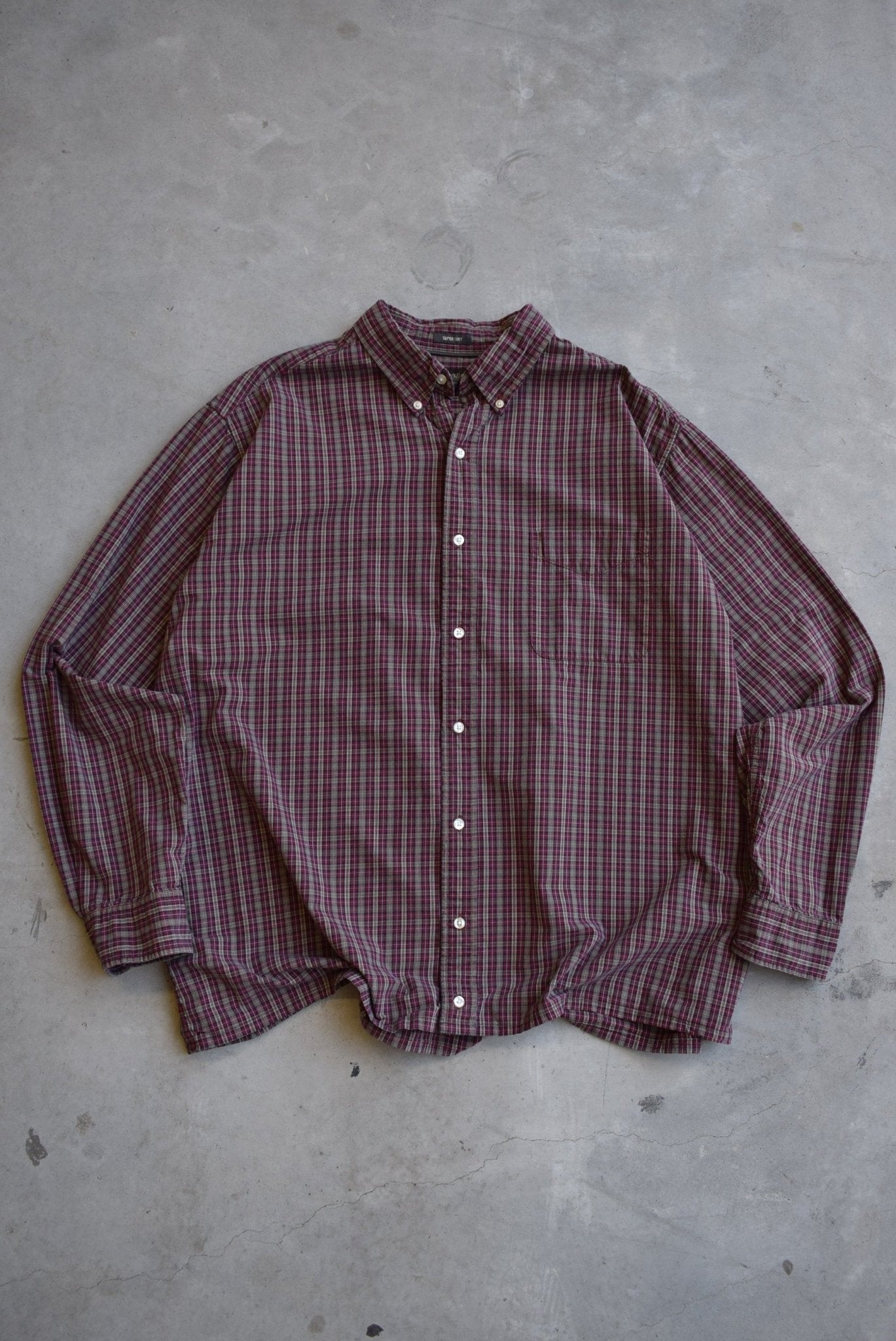 St. John's Bay Cropped Long Sleeve Button Up — 2000s (XXL) - Retrospective Store