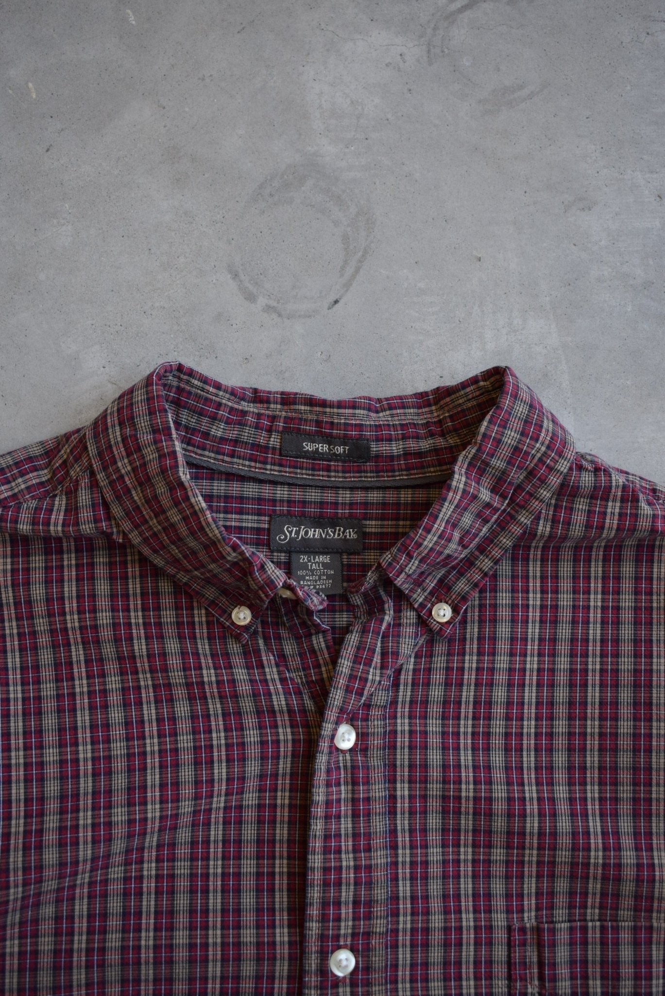 St. John's Bay Cropped Long Sleeve Button Up — 2000s (XXL) - Retrospective Store