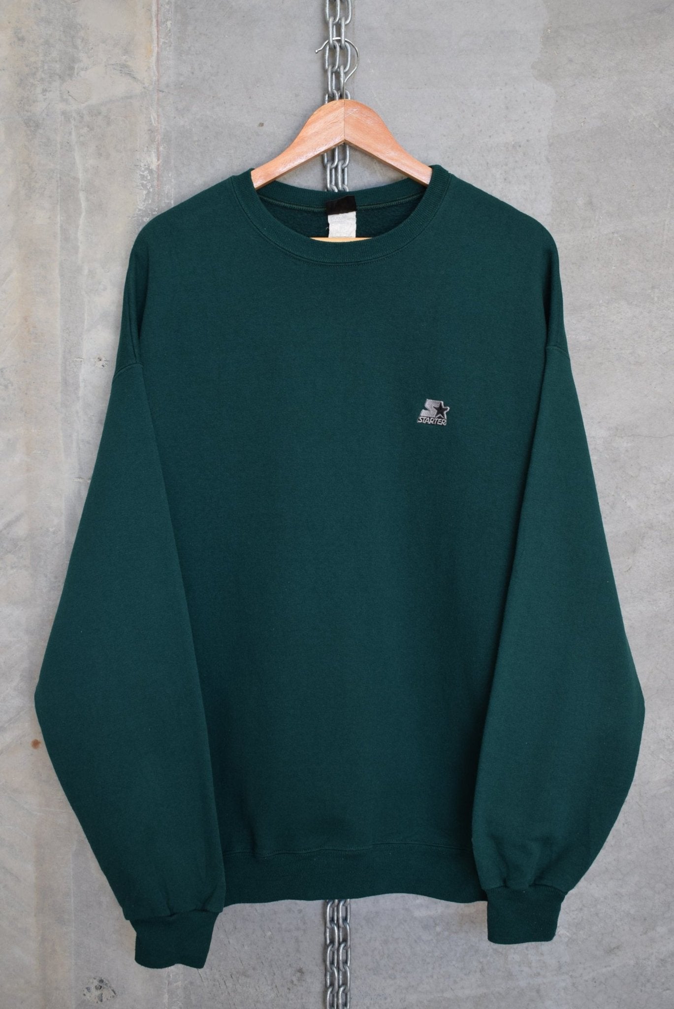 Starter Classic Logo Embroidered Crewneck — 1990s (XL) - Retrospective Store