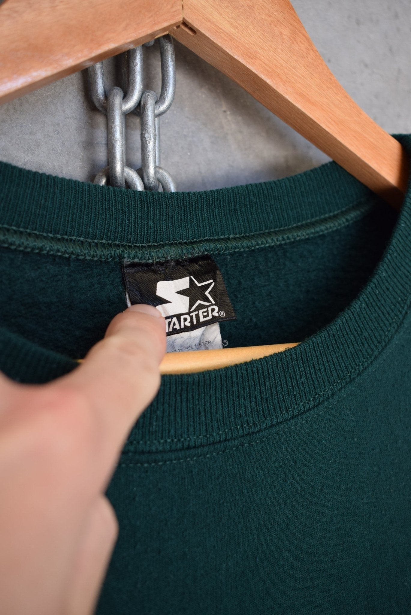 Starter Classic Logo Embroidered Crewneck — 1990s (XL) - Retrospective Store