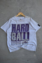 Starter x Colorado Rockies 'Hard Ball' Tee — 1992 (M) - Retrospective Store