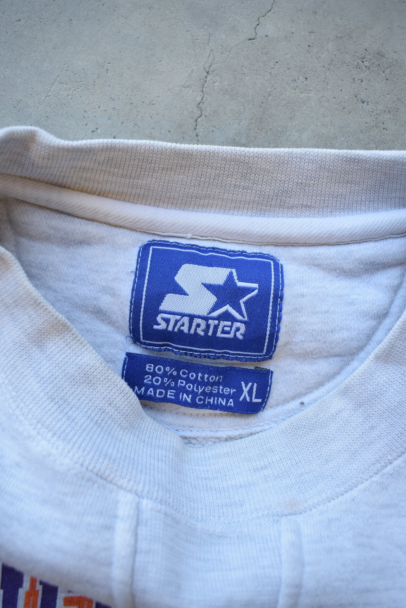 Starter x Minnesota State University Grey Embroidered Crewneck — 1991 (L) - Retrospective Store