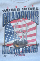 Starter x MLB Atlanta Braves Champions Grey Graphic Crewneck — 1995 (L) - Retrospective Store