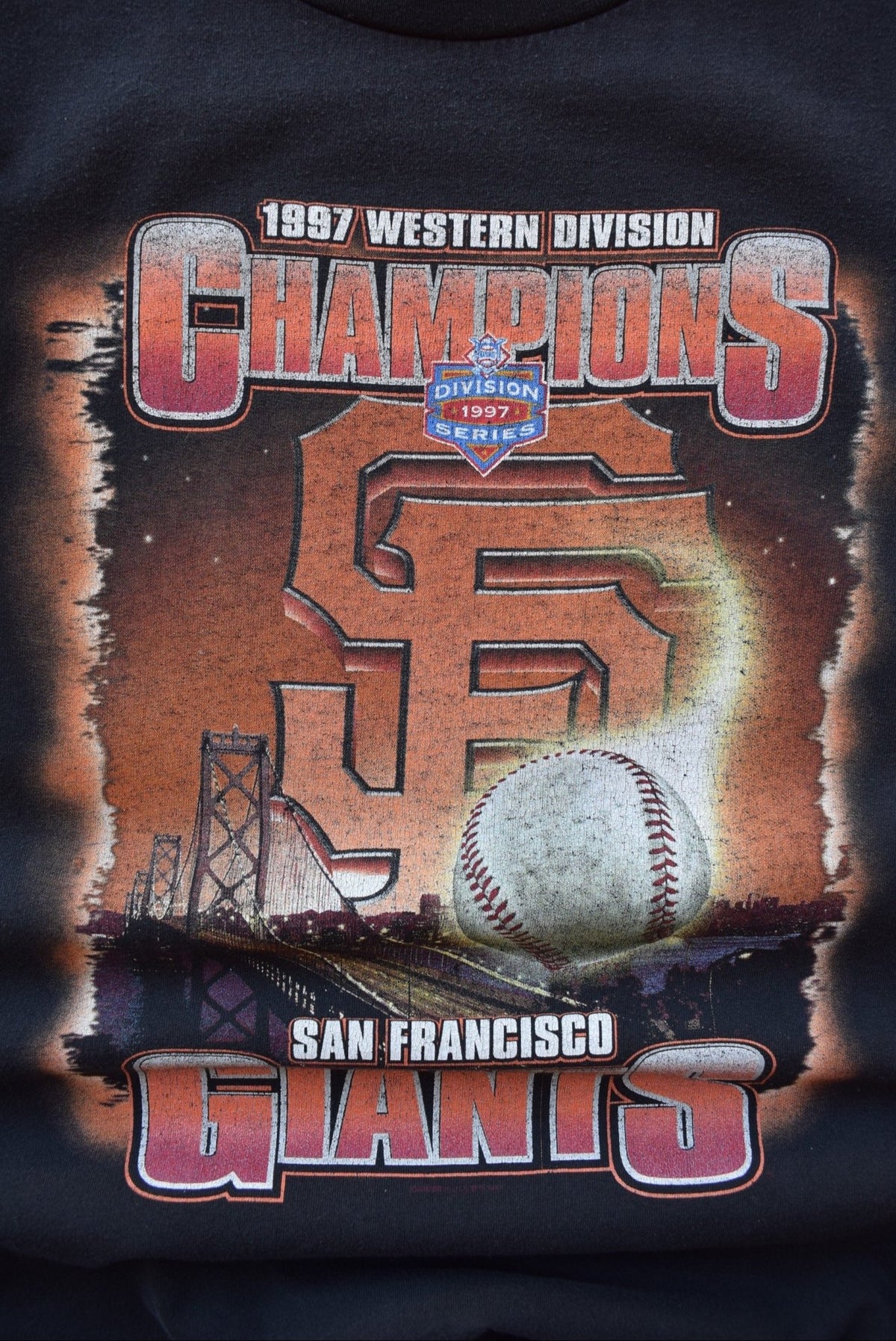Starter x MLB San Francisco Giants Black Graphic Tee — 1997 (XL) - Retrospective Store