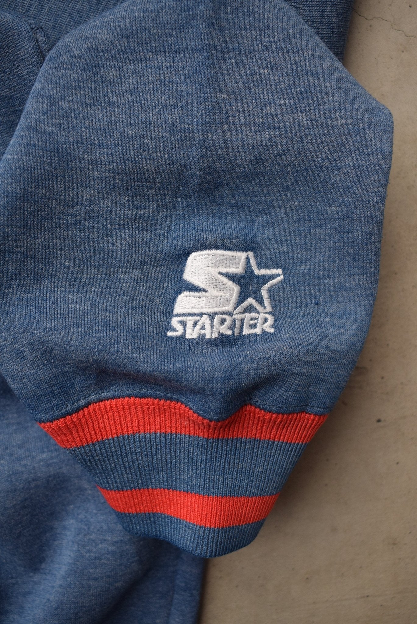 Starter x NBA Houston Rockets Navy Embroidered Crewneck — 1990s (XL) - Retrospective Store