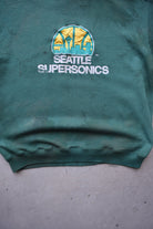 Starter x NBA Seattle Supersonics Green Embroidered Crewneck — 1990s (XL) - Retrospective Store