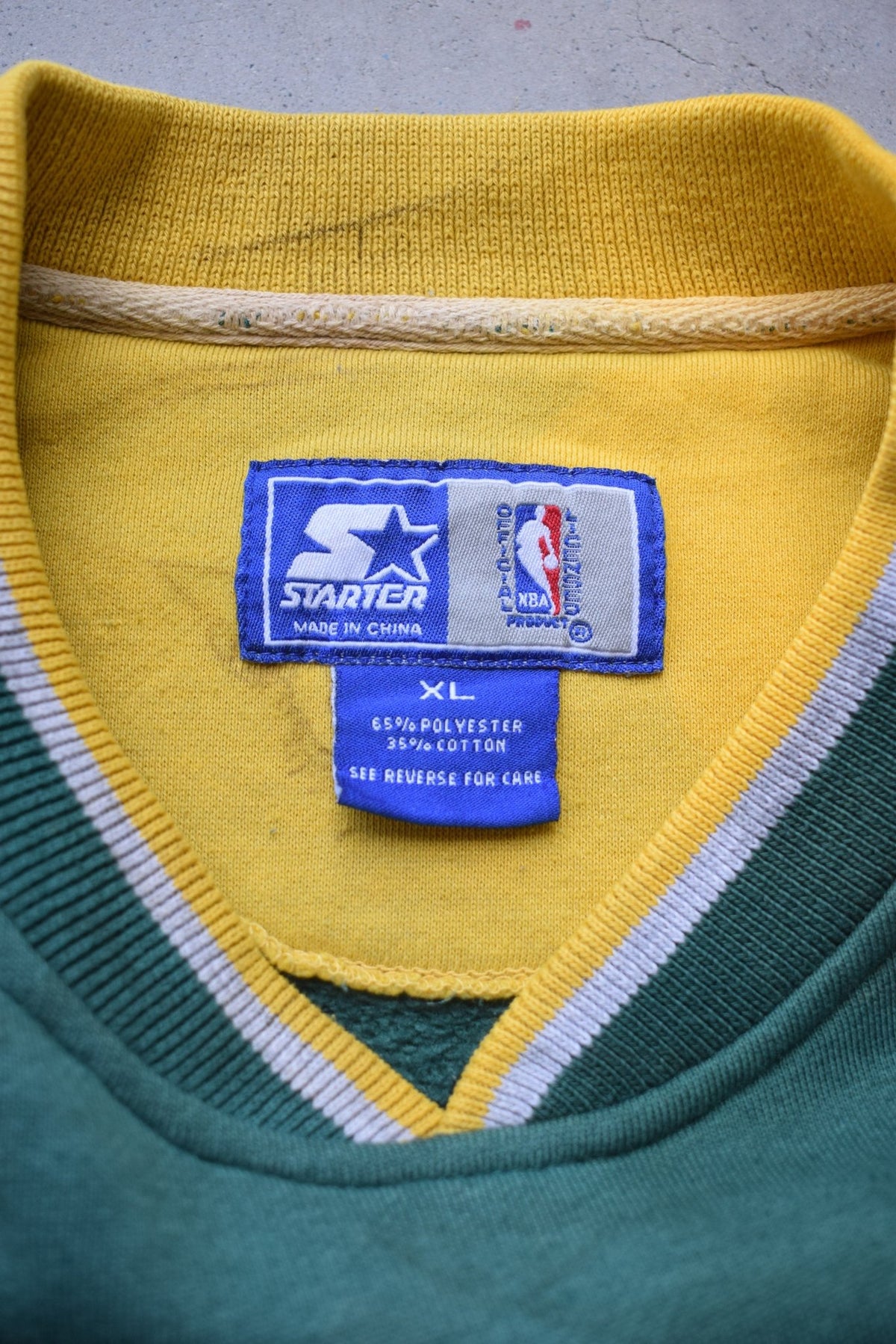 Starter x NBA Seattle Supersonics Green Embroidered Crewneck — 1990s (XL) - Retrospective Store