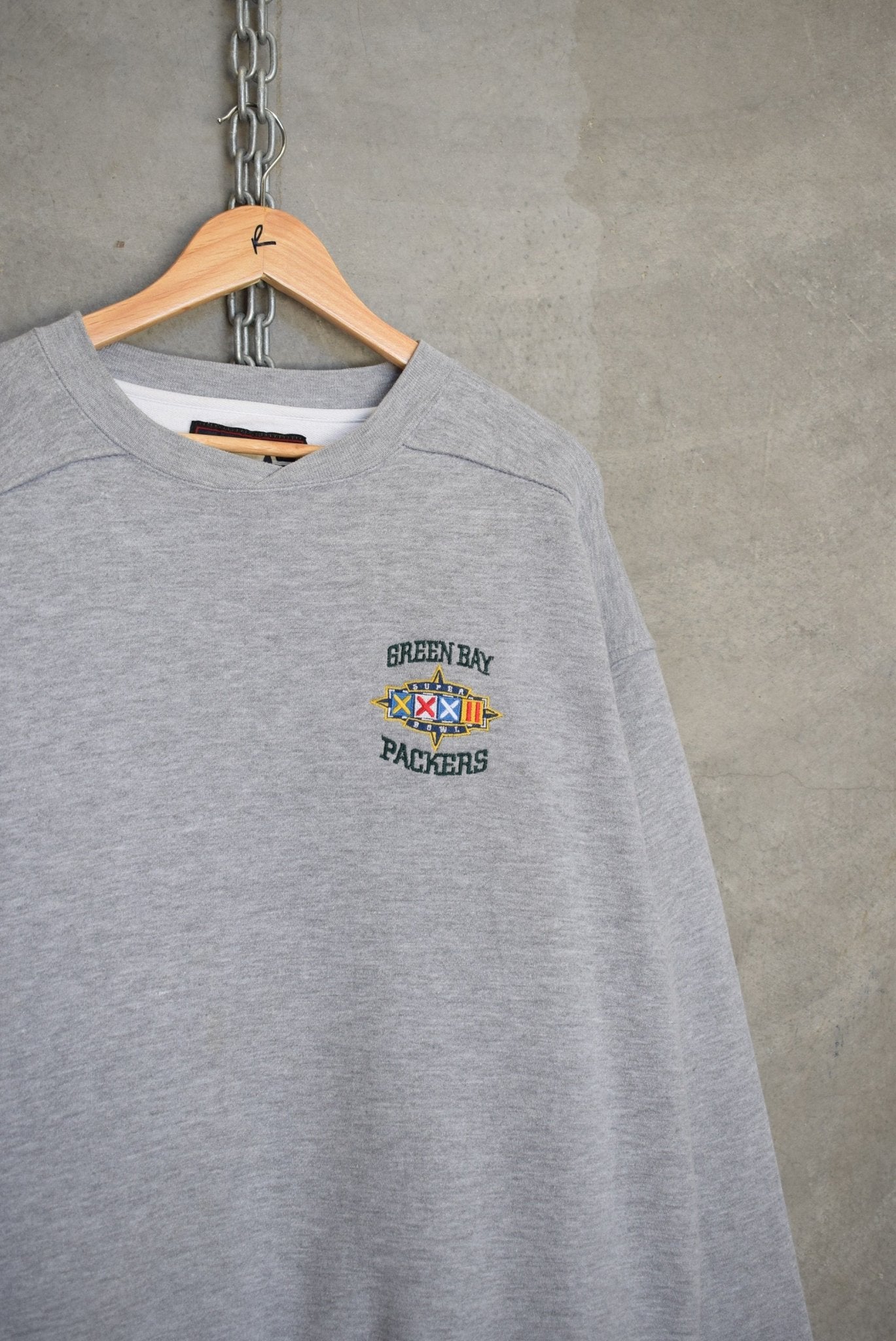 Starter x NFL Green Bay Packers Superbowl XXXII Embroidered Crewneck — 1998 (L) - Retrospective Store