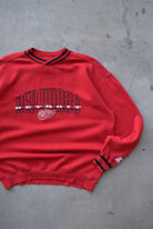 Starter x NHL Detroit Red Wings Red Embroidered Crewneck — 1990s (L) - Retrospective Store