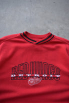 Starter x NHL Detroit Red Wings Red Embroidered Crewneck — 1990s (L) - Retrospective Store