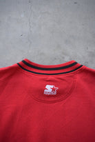 Starter x NHL Detroit Red Wings Red Embroidered Crewneck — 1990s (L) - Retrospective Store
