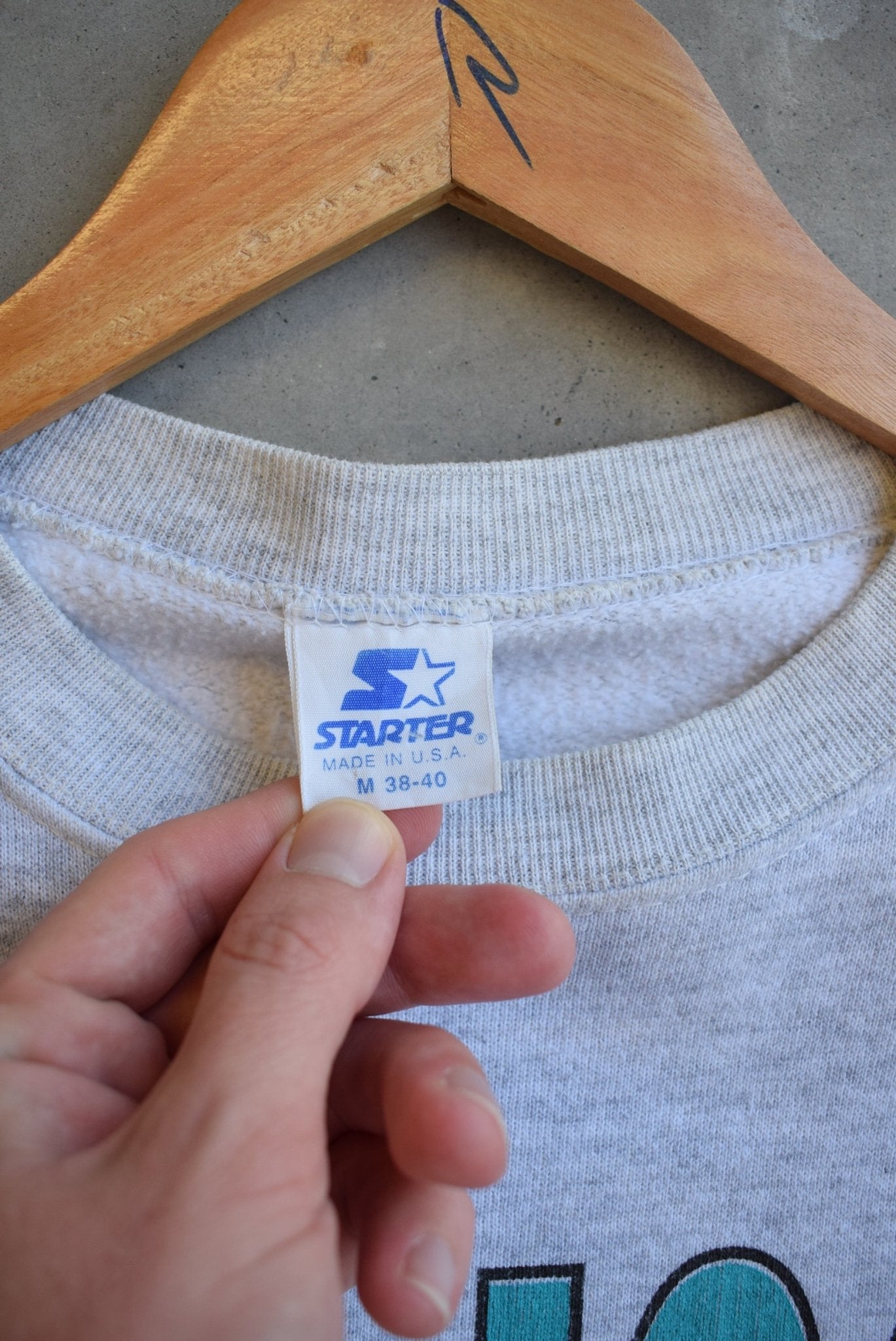 Starter x NHL San Jose Sharks Crewneck — 1990s (S/M) - Retrospective Store