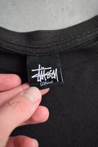 Stussy Black Graphic Tee — 2000s (L) - Retrospective Store