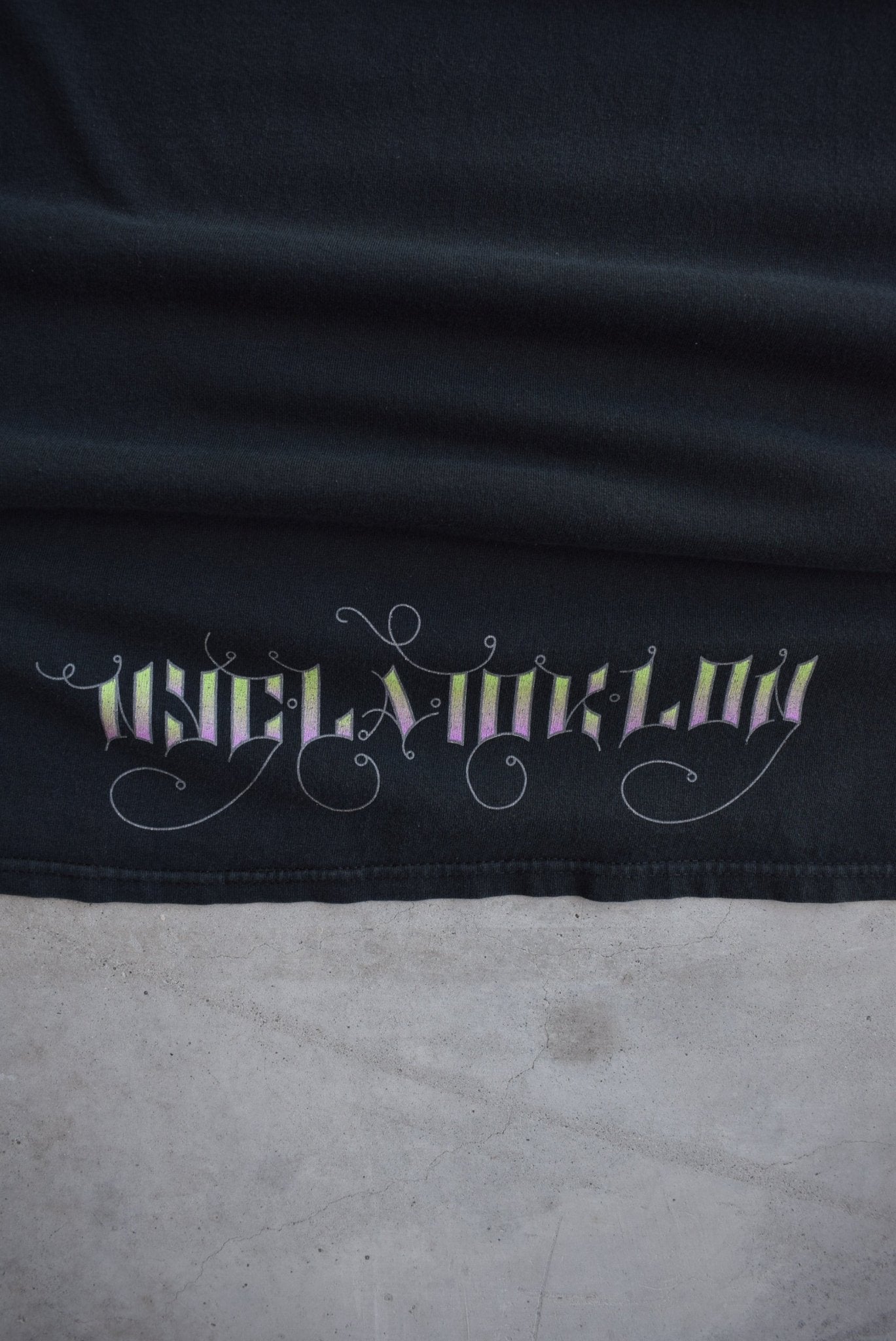 Stussy Black Spellout Tee — 2000s (L) - Retrospective Store