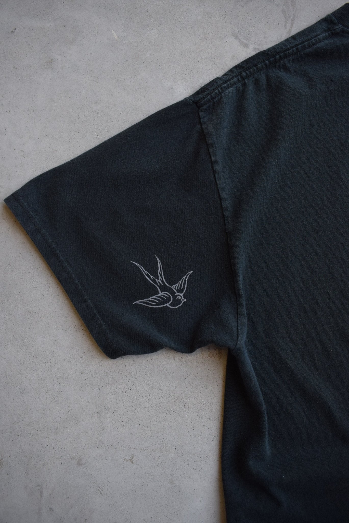 Stussy Black Spellout Tee — 2000s (L) - Retrospective Store