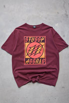 Stussy Burgundy Graphic Tee — 2000s (L) - Retrospective Store