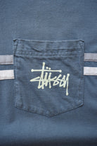 Stussy Navy Spellout Pocket Tee — 1990s (L) - Retrospective Store