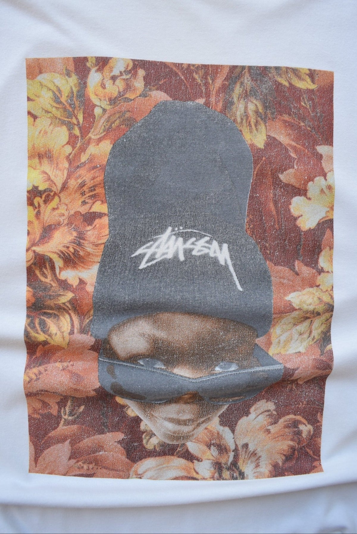 Stussy White Graphic Tee — 2000s (XXL) - Retrospective Store