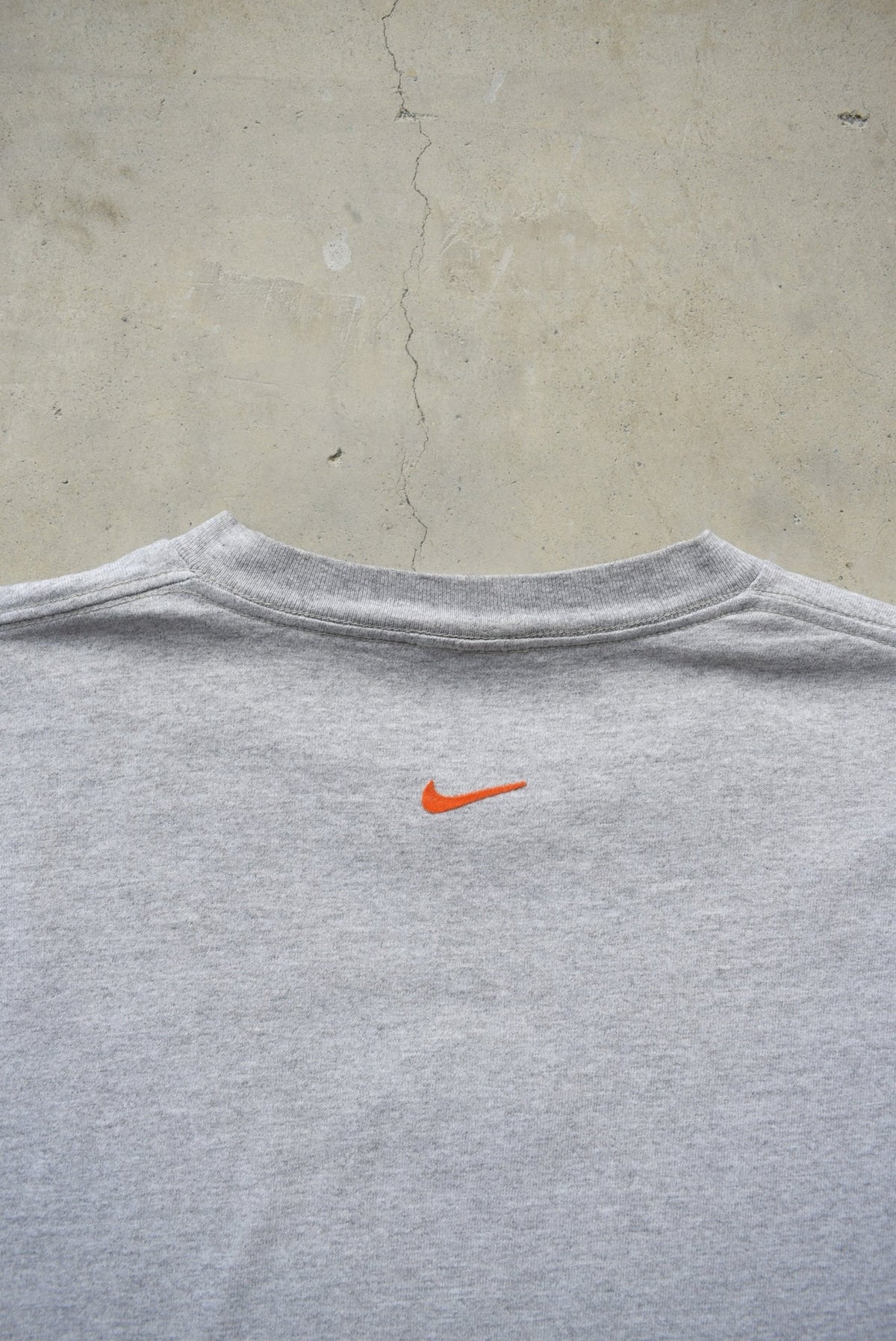 Team Nike Grey Spellout Tee — 1990s (L) - Retrospective Store