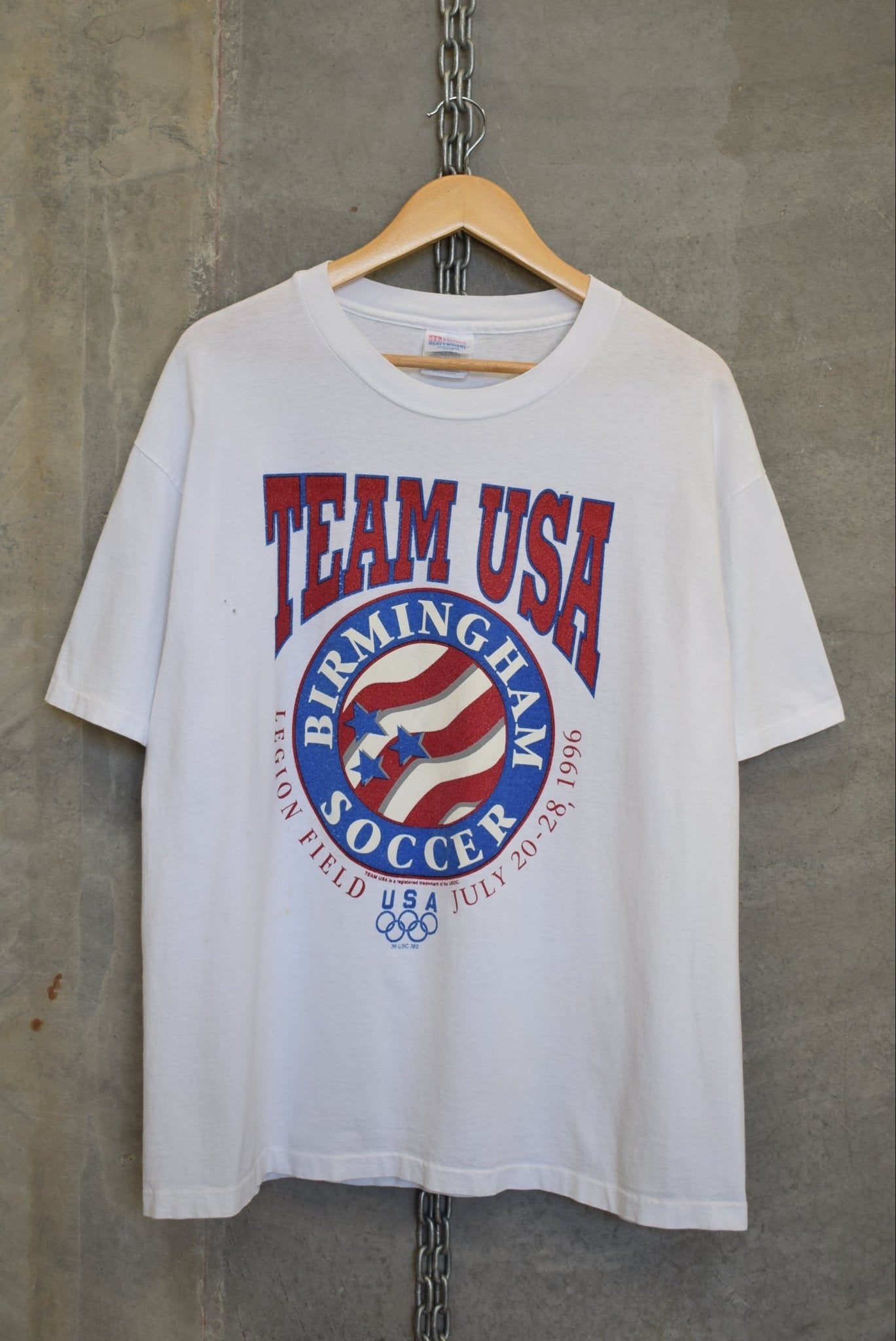 Team USA Birmingham Soccer Tee — 1996 (XL) - Retrospective Store