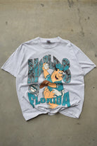 The Flintstones x MLB Florida Marlins Grey Graphic Tee — 1994 (XL/XXL) - Retrospective Store