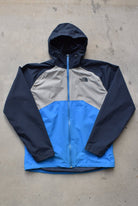 The North Face Blue & Grey Embroidered Spellout Jacket — 2000s (L) - Retrospective Store