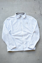 The North Face White Embroidered Teddy-Fleece Jacket — 2000s (Women's XL) - Retrospective Store
