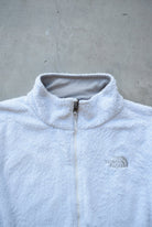 The North Face White Embroidered Teddy-Fleece Jacket — 2000s (Women's XL) - Retrospective Store