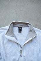 The North Face White Embroidered Teddy-Fleece Jacket — 2000s (Women's XL) - Retrospective Store