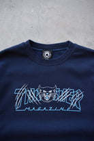 Thrasher Magazine Navy Spellout Crewneck — 2000s (L) - Retrospective Store