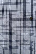 Timberland Grey Cropped Long Sleeve Button Up — 2000s (XL) - Retrospective Store