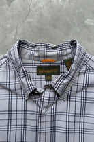 Timberland Grey Cropped Long Sleeve Button Up — 2000s (XL) - Retrospective Store