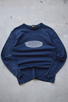 Timberland Navy Spellout Long Sleeve Tee — 1990s (S) - Retrospective Store