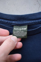 Timberland Navy Spellout Long Sleeve Tee — 1990s (S) - Retrospective Store