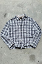 Timberland Navy & White Cropped Long Sleeve Button Up — 2000s (L) - Retrospective Store