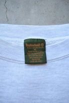 Timberland Weathergear Grey Embroidered Spellout Crewneck — 1990s (M) - Retrospective Store